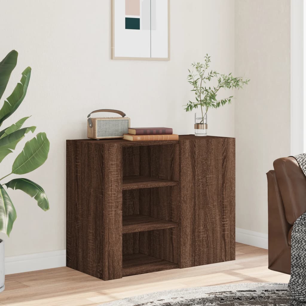 Wall Cabinet 75X35X60 Cm Engineered Wood