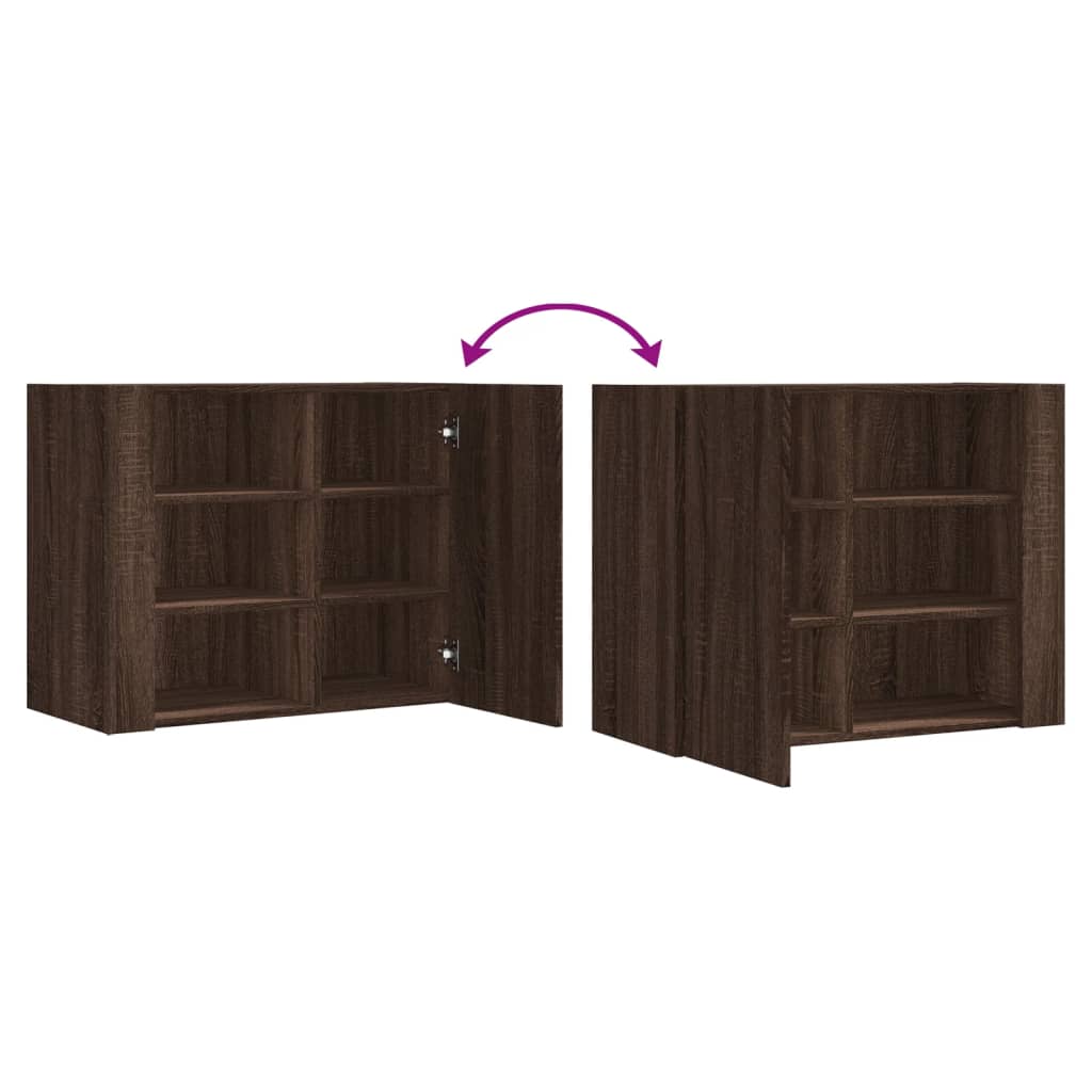 Wall Cabinet 75X35X60 Cm Engineered Wood