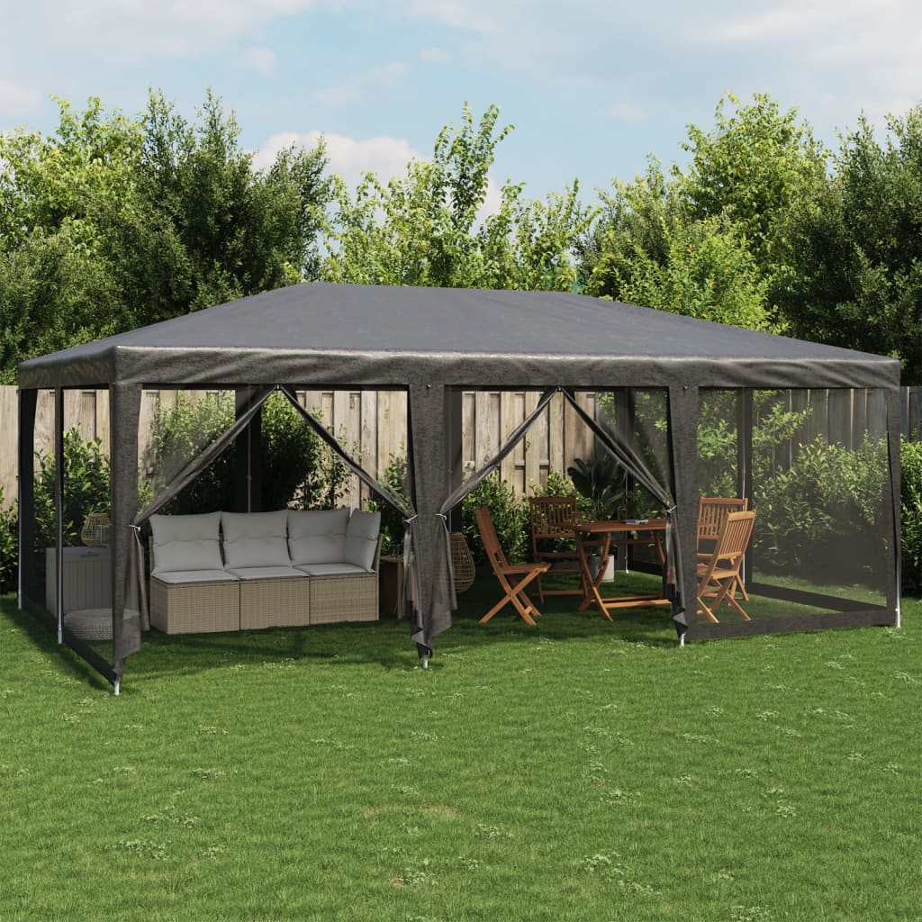 Party Tent With 10 Mesh Sidewalls Hdpe