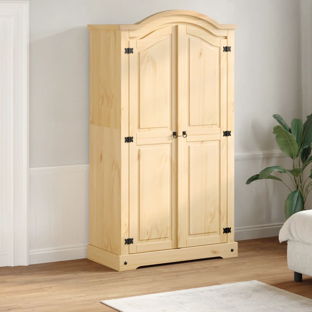Wardrobe Corona 102X52X186 Cm Solid Wood Pine