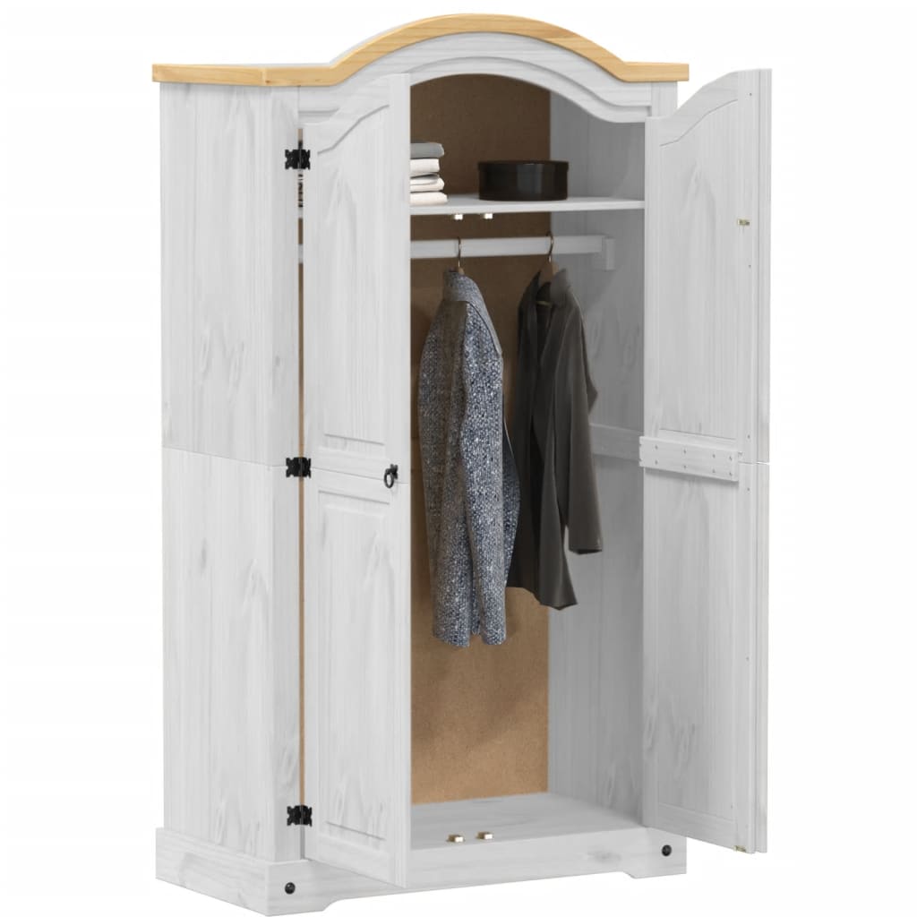 Wardrobe Corona 102X52X186 Cm Solid Wood Pine