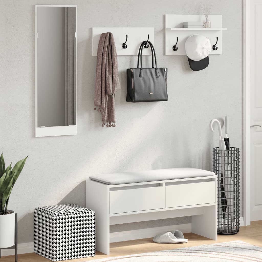Storage & Entryway Benches 4 Piece Hallway Furniture Set Coat Rack Shoe Engineer