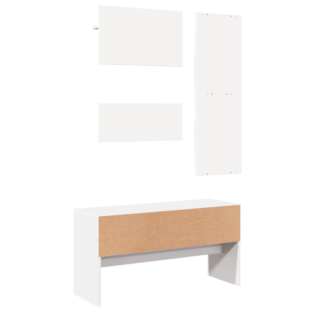 Storage & Entryway Benches 4 Piece Hallway Furniture Set Coat Rack Shoe Engineer