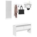 Storage & Entryway Benches 4 Piece Hallway Furniture Set Coat Rack Shoe Engineer