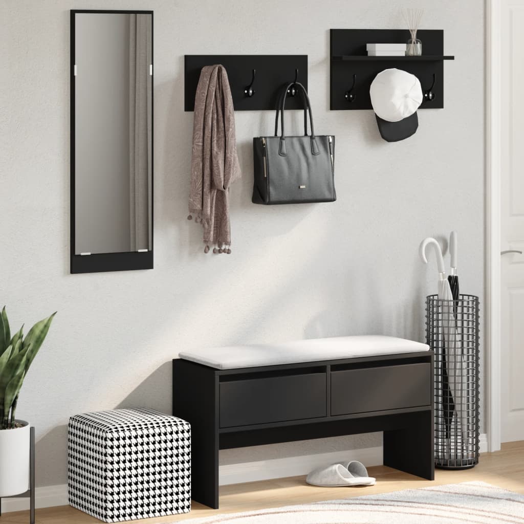 Storage & Entryway Benches 4 Piece Hallway Furniture Set Coat Rack Shoe Engineer
