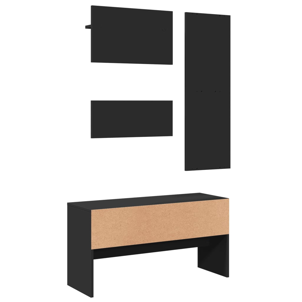 Storage & Entryway Benches 4 Piece Hallway Furniture Set Coat Rack Shoe Engineer