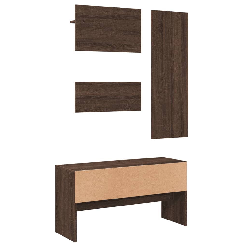 4 Piece Hallway Furniture Set Engineered Wood
