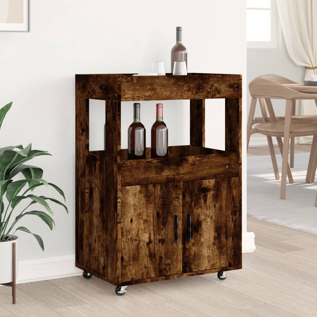 Bar Cart 60X39.5X89 Cm Engineered Wood