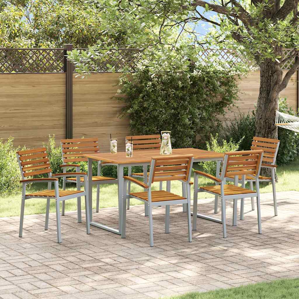 Garden Dining Set 9 Pcs Solid Acacia Wood