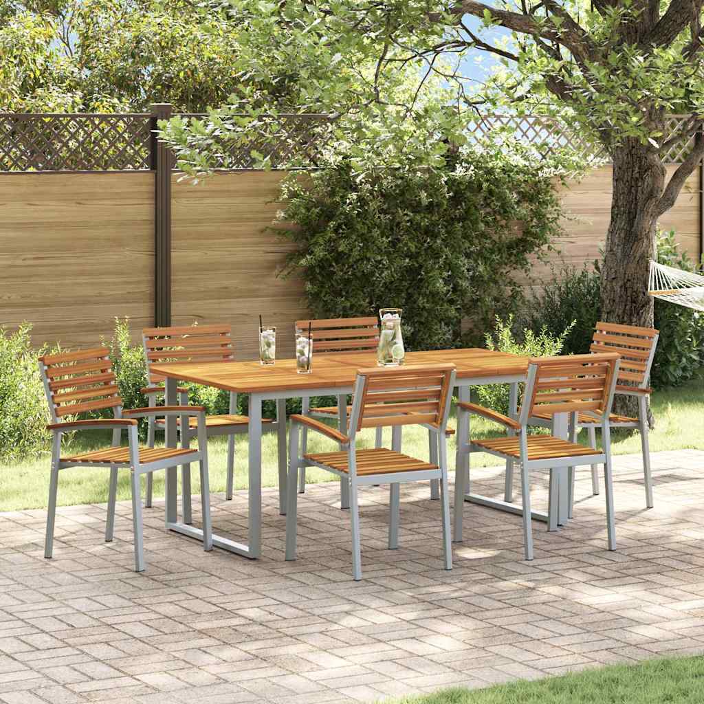 Garden Dining Set 9 Pcs Solid Acacia Wood