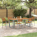 Outdoor Chair Garden 6 Pcs Brown 56 X 57 87 Cm Solid Acacia Wood 56 X 57 X 87 Cm