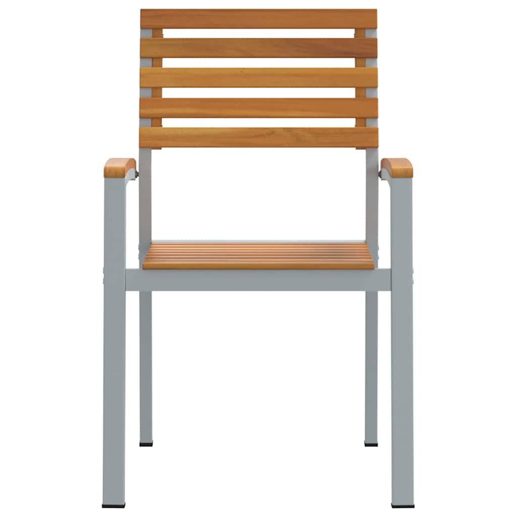 Outdoor Chair Garden 6 Pcs Brown 56 X 57 87 Cm Solid Acacia Wood 56 X 57 X 87 Cm