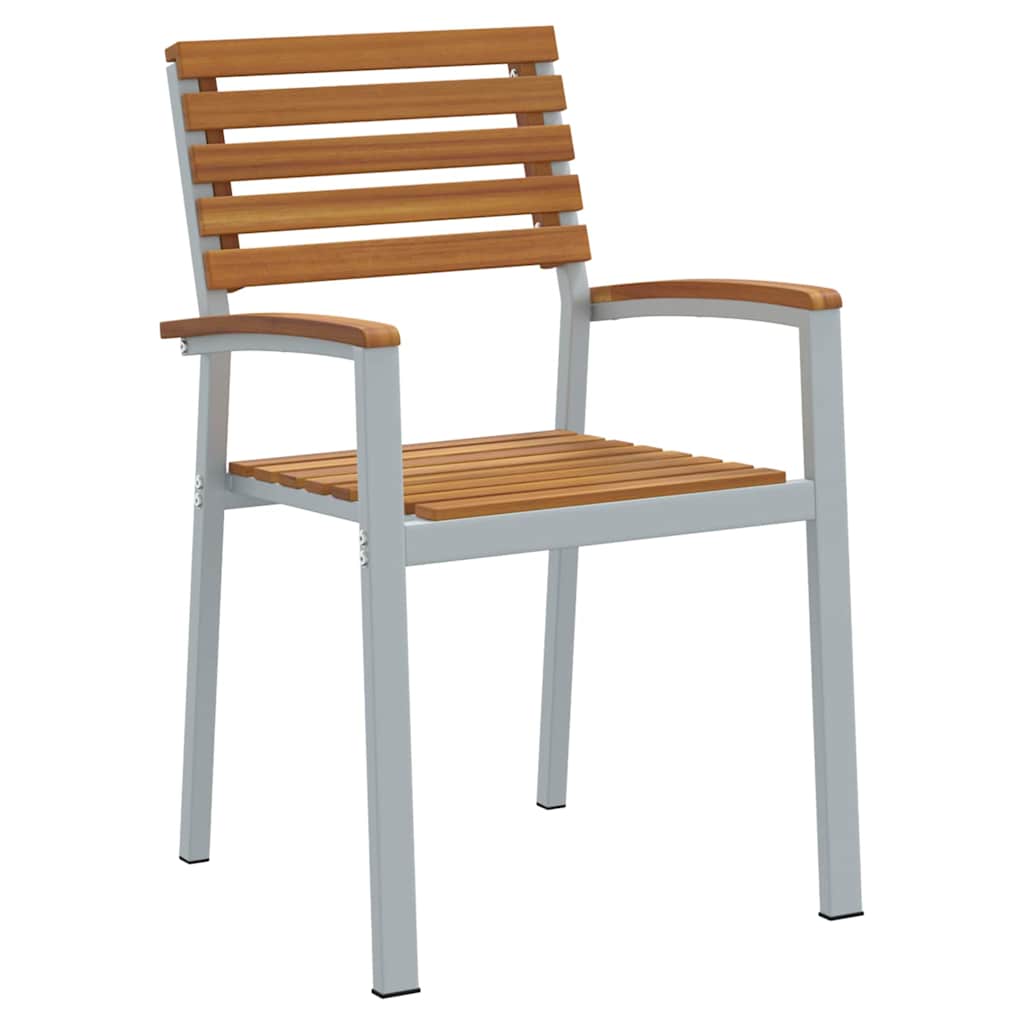 Outdoor Chair Garden 6 Pcs Brown 56 X 57 87 Cm Solid Acacia Wood 56 X 57 X 87 Cm