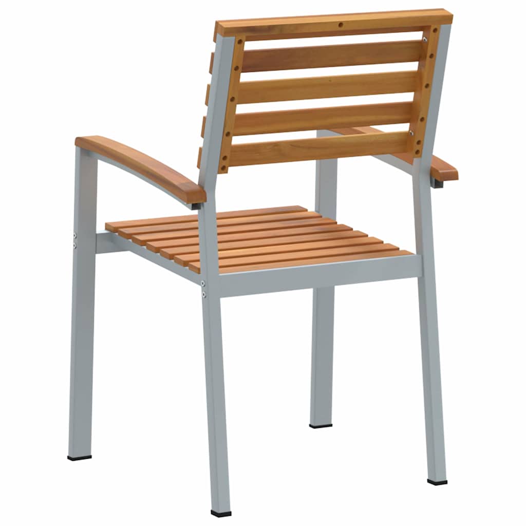 Outdoor Chair Garden 6 Pcs Brown 56 X 57 87 Cm Solid Acacia Wood 56 X 57 X 87 Cm