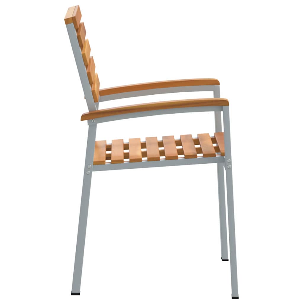 Outdoor Chair Garden 6 Pcs Brown 56 X 57 87 Cm Solid Acacia Wood 56 X 57 X 87 Cm