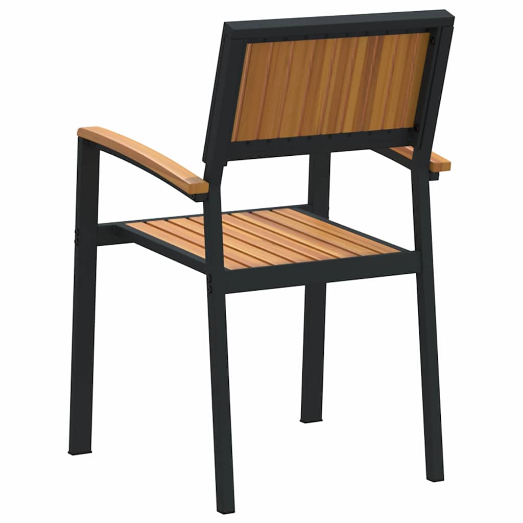 Stacking Chair 6 Pcs Brown 56 X 57 X 87 Cm Solid Acacia Wood