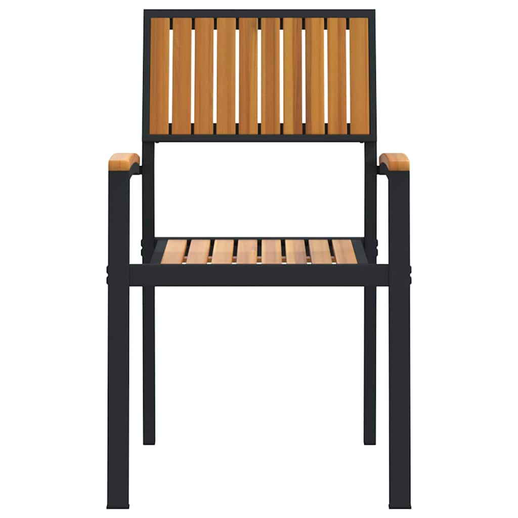 Stacking Chair 6 Pcs Brown 56 X 57 X 87 Cm Solid Acacia Wood
