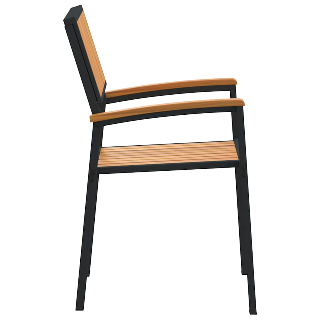 Stacking Chair 6 Pcs Brown 56 X 57 X 87 Cm Solid Acacia Wood