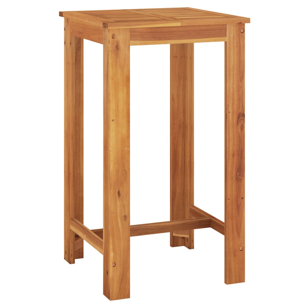 5 Piece Garden Bar Set Solid Wood Acacia And Poly Rattan