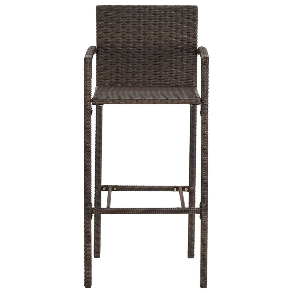 5 Piece Garden Bar Set Solid Wood Acacia And Poly Rattan