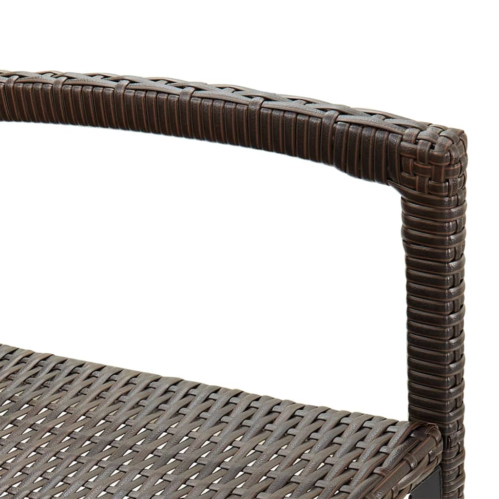 5 Piece Garden Bar Set Solid Wood Acacia And Poly Rattan