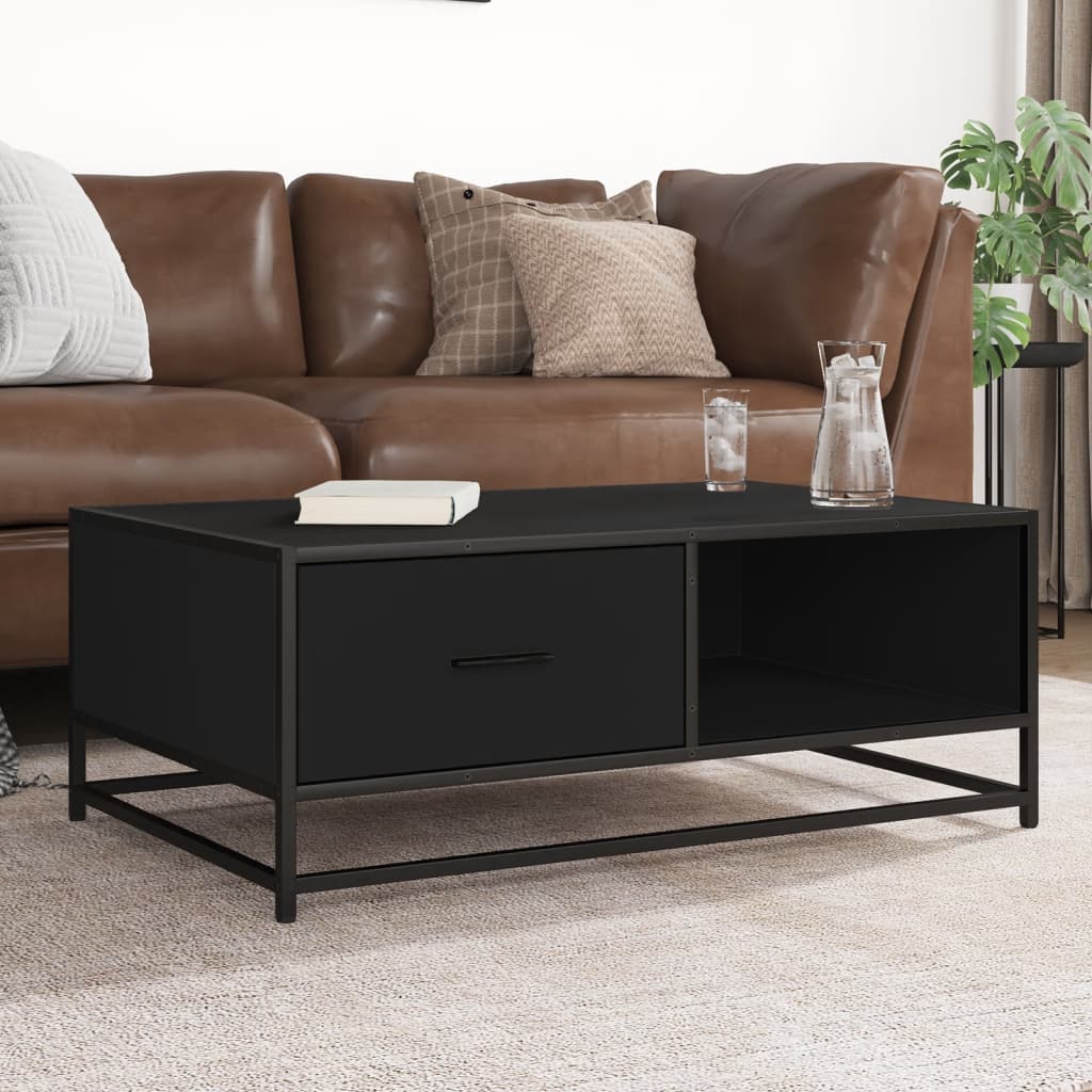 Coffee Table 90X57X35 Cm Engineered Wood And Metal