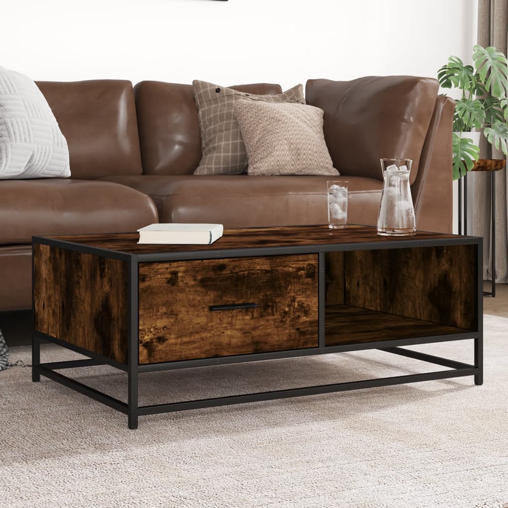 Coffee Table 90X57X35 Cm Engineered Wood And Metal