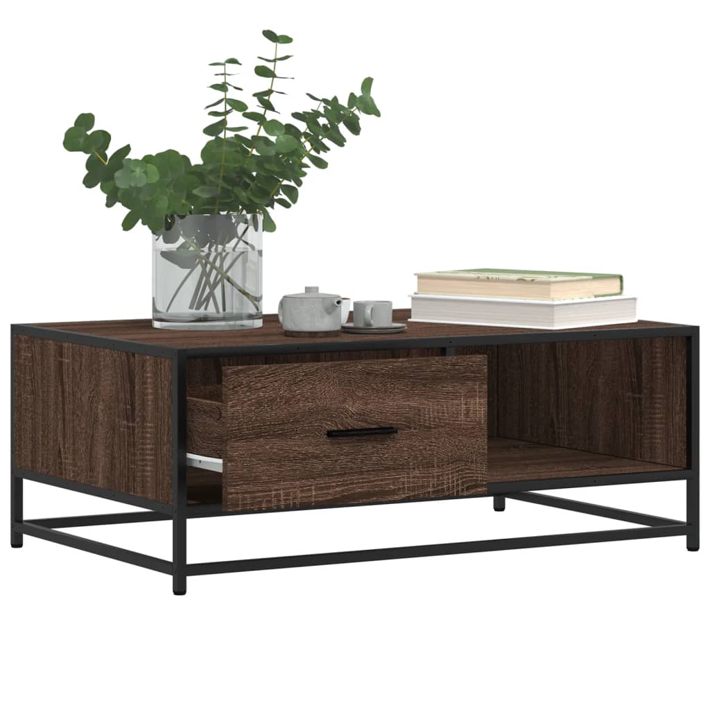 Coffee Table 90X57X35 Cm Engineered Wood And Metal