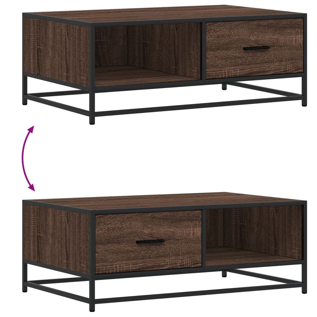 Coffee Table 90X57X35 Cm Engineered Wood And Metal