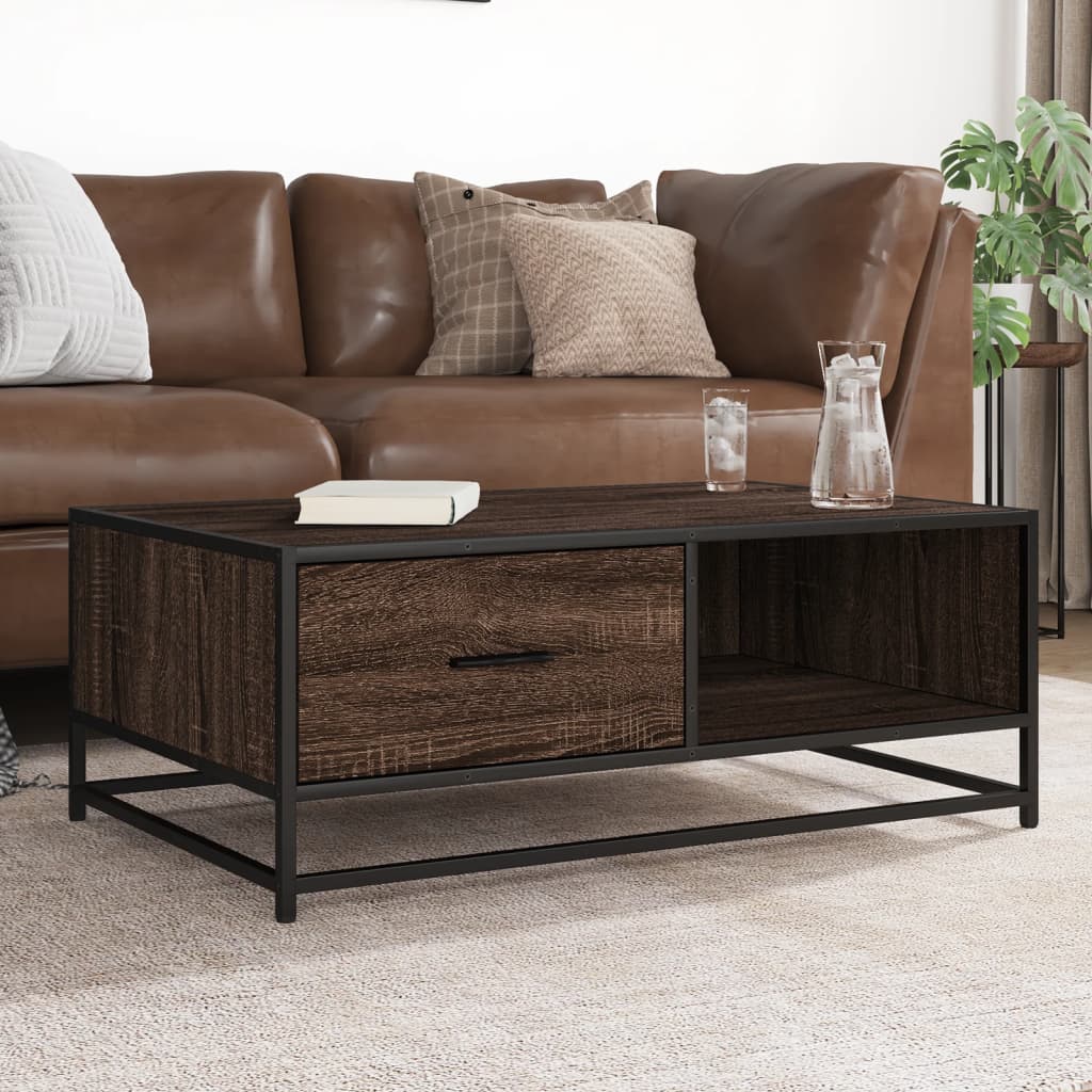 Coffee Table 90X57X35 Cm Engineered Wood And Metal