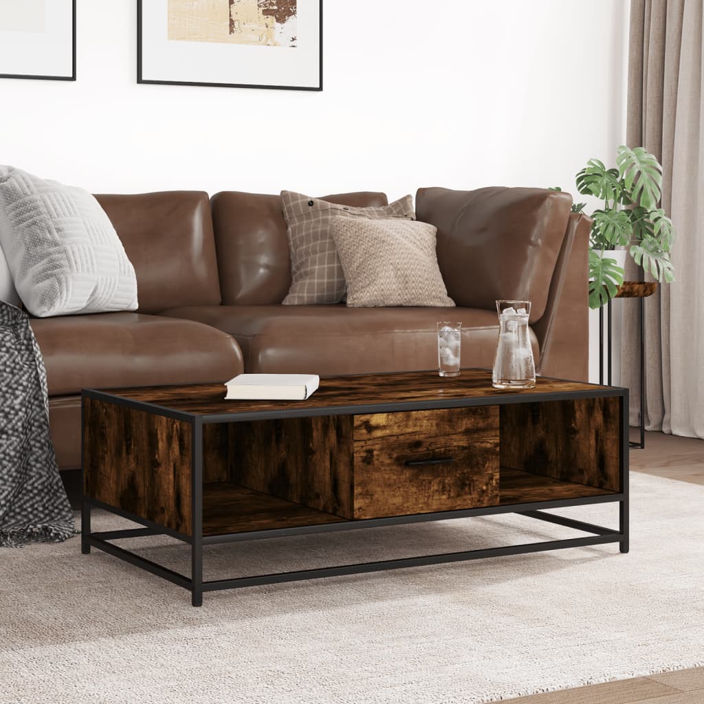 Coffee Table 100X57X35 Cm Engineered Wood And Metal