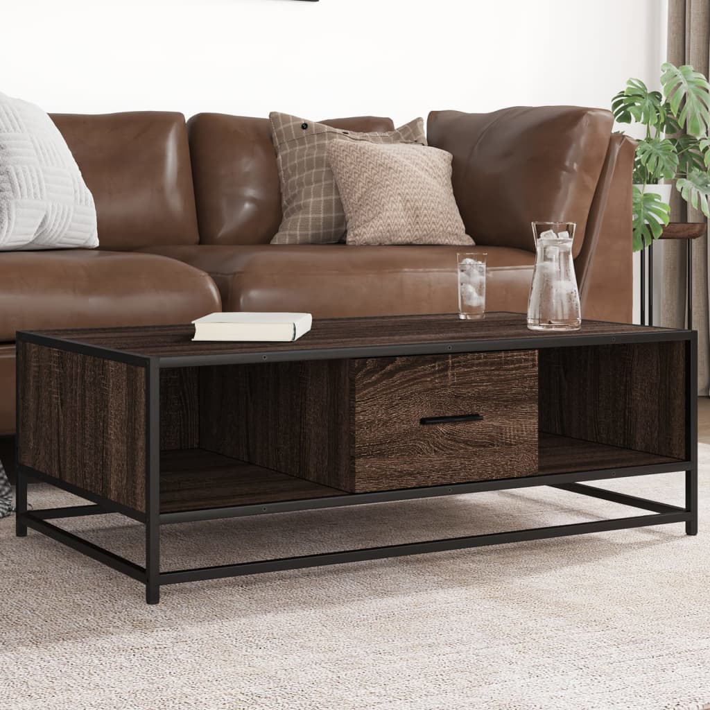 Coffee Table 100X57X35 Cm Engineered Wood And Metal