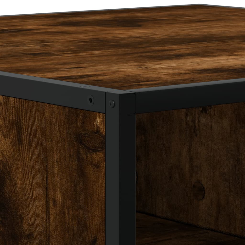 Coffee Table Smoked Oak Engineered Wood And Metal