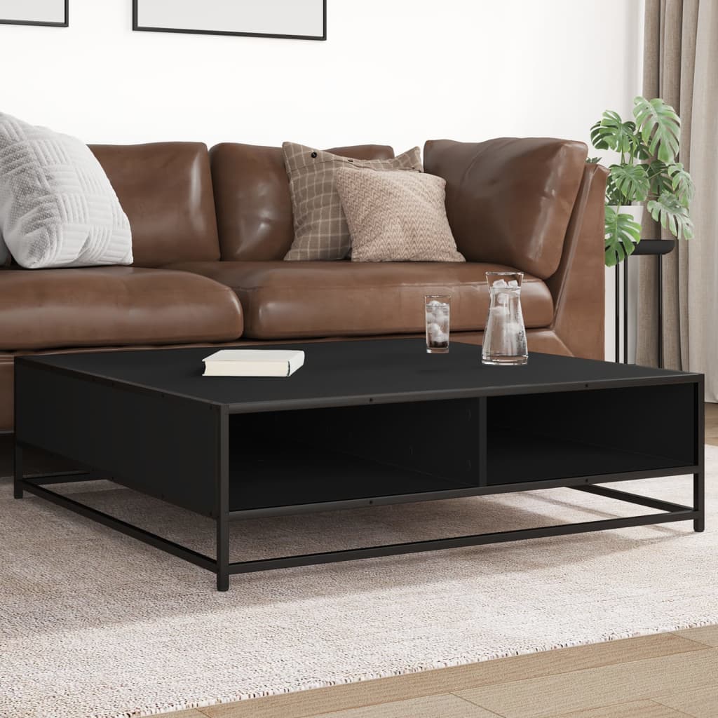 Coffee Table Smoked Oak Engineered Wood And Metal