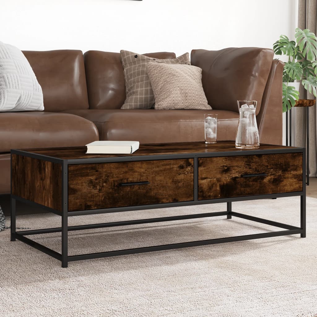 Coffee Table 100X50X35 Cm Engineered Wood And Metal