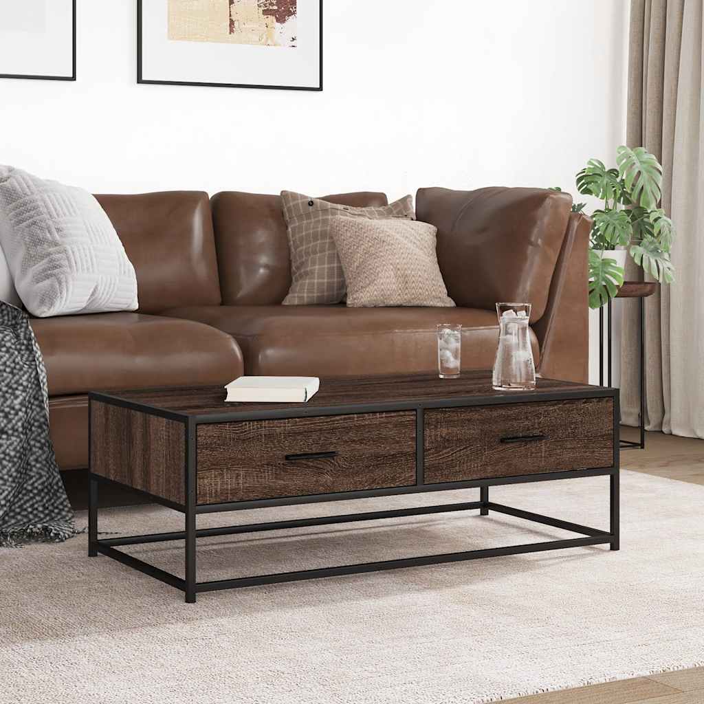 Coffee Table 100X50X35 Cm Engineered Wood And Metal