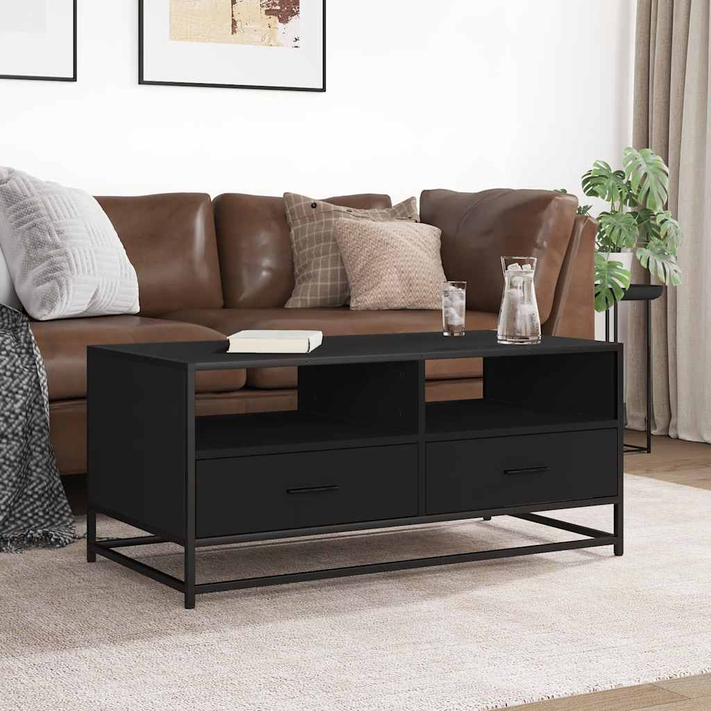 Coffee Table 100X50X45 Cm Engineered Wood And Metal