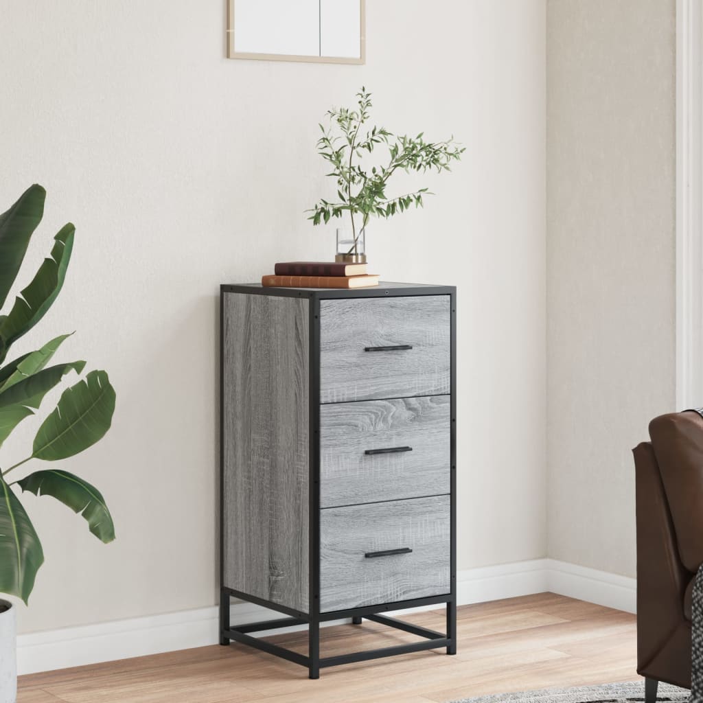 Sideboard 35.5X35X76 Cm Engineered Wood And Metal