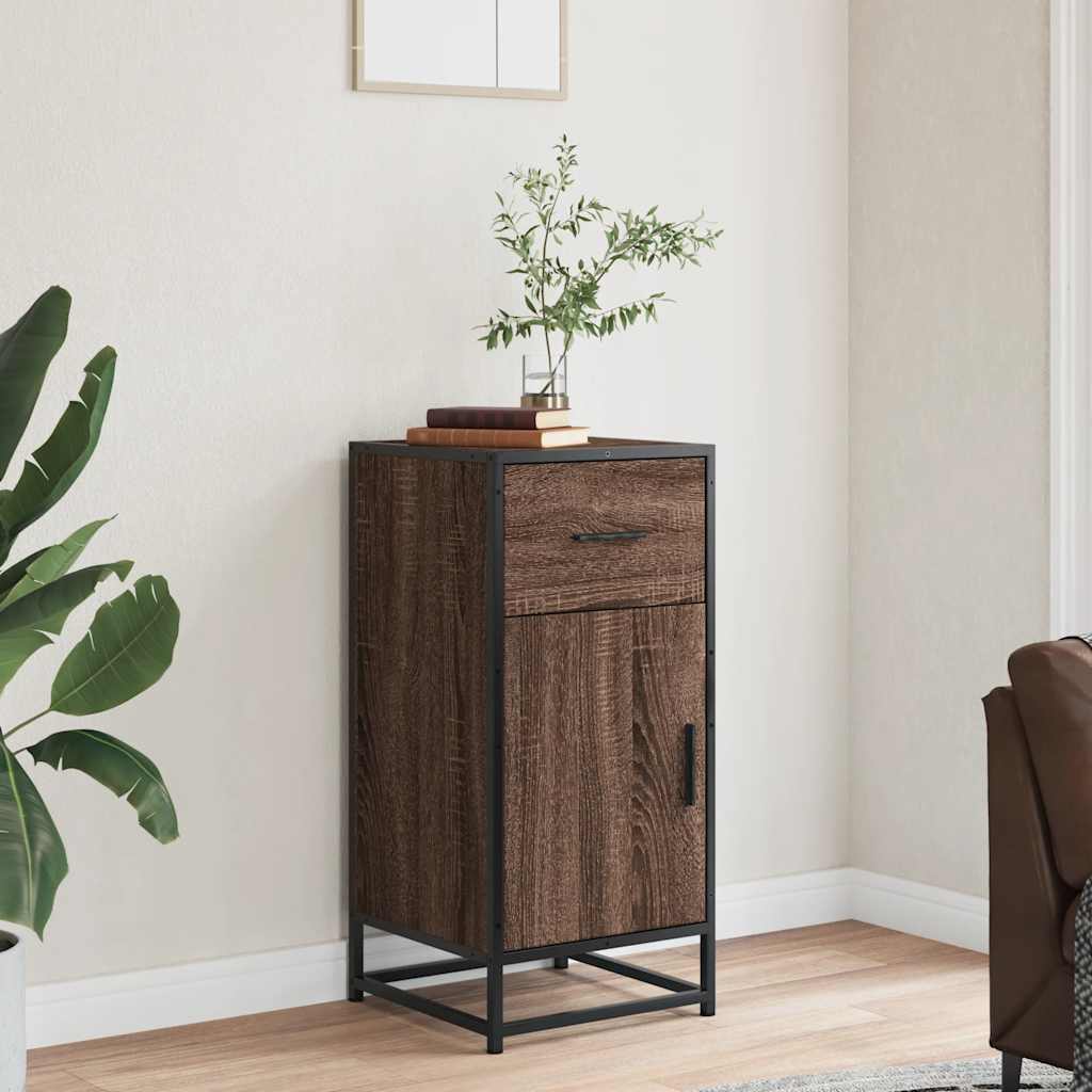 Sideboard 35.5X35X76 Cm Engineered Wood And Metal