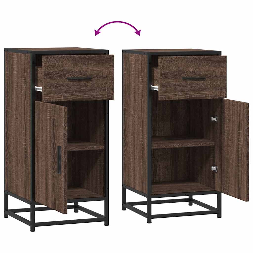 Sideboard 35.5X35X76 Cm Engineered Wood And Metal