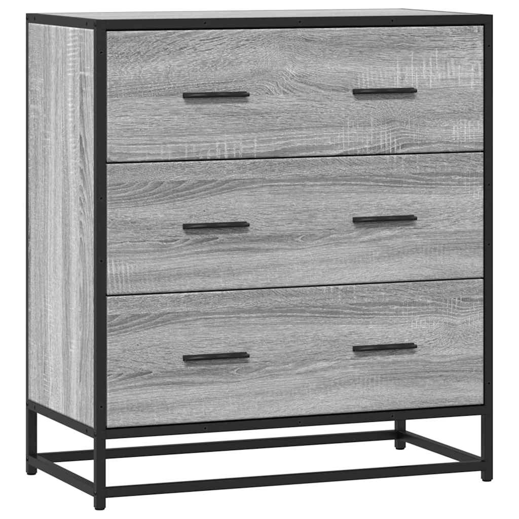 Sideboard 68X35X76 Cm Engineered Wood And Metal