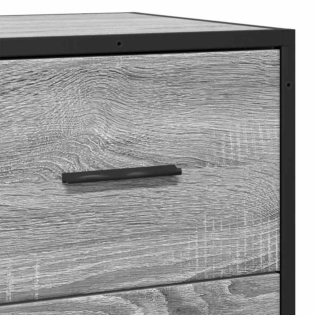 Sideboard 68X35X76 Cm Engineered Wood And Metal