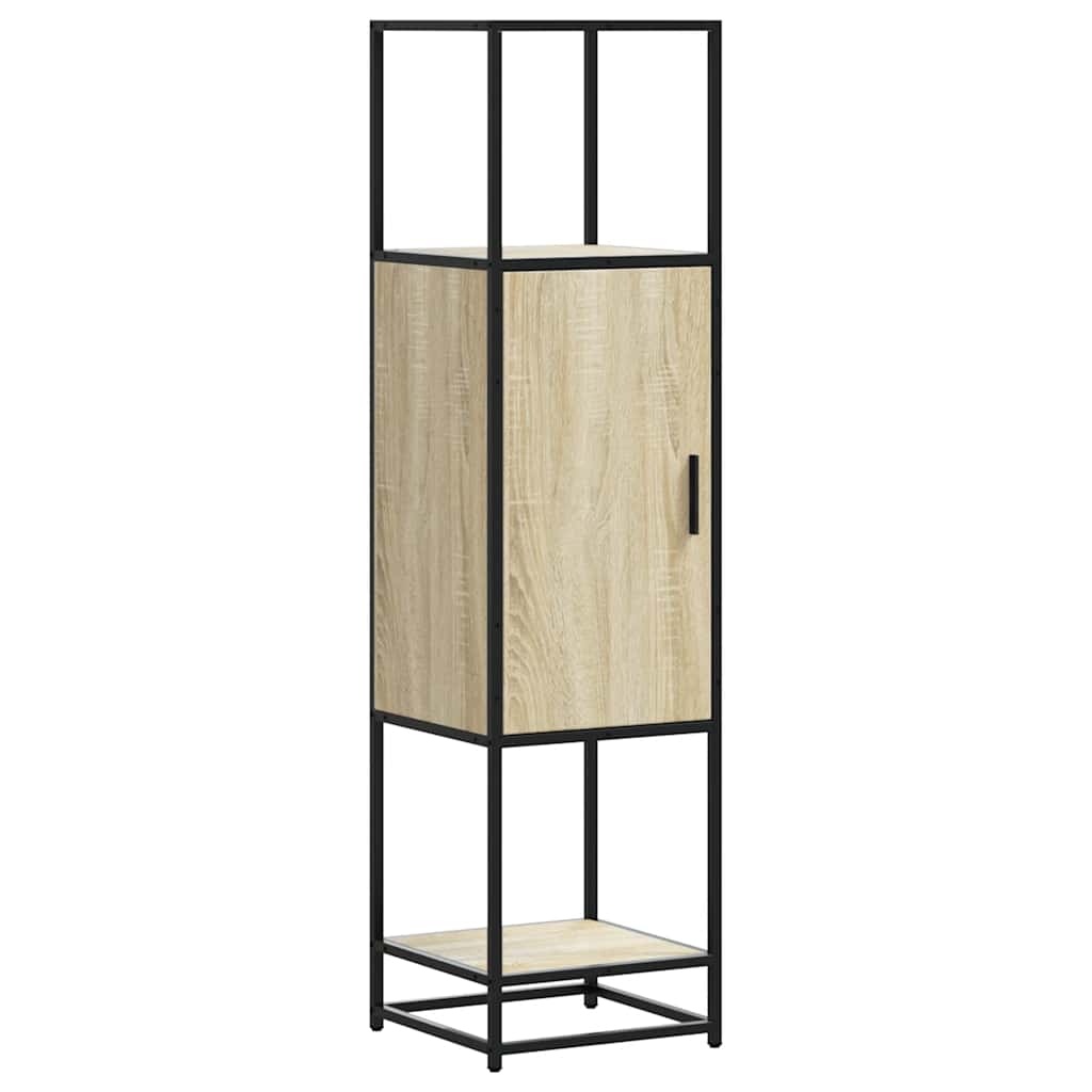 Highboard 35.5X35X139 Cm Engineered Wood And Metal