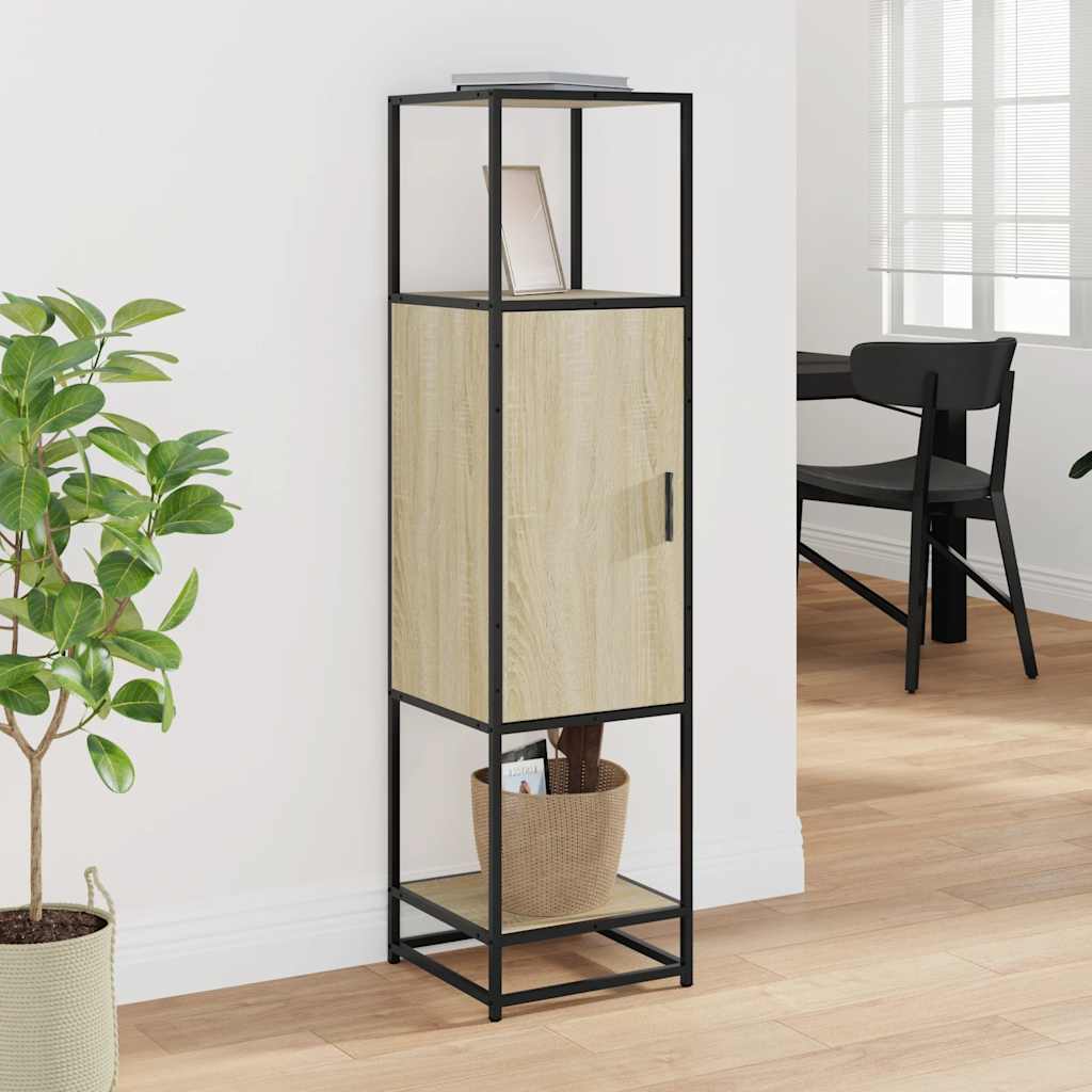 Highboard 35.5X35X139 Cm Engineered Wood And Metal