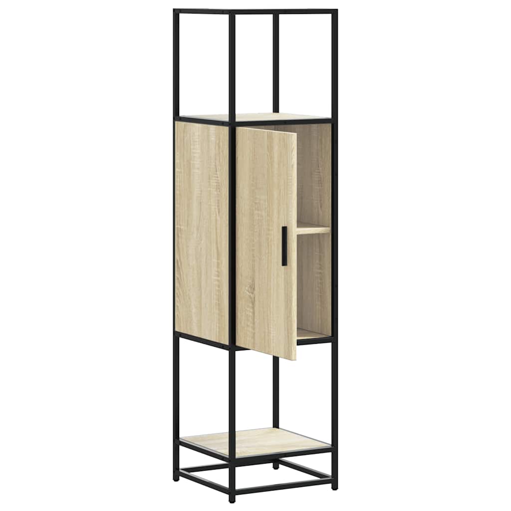 Highboard 35.5X35X139 Cm Engineered Wood And Metal