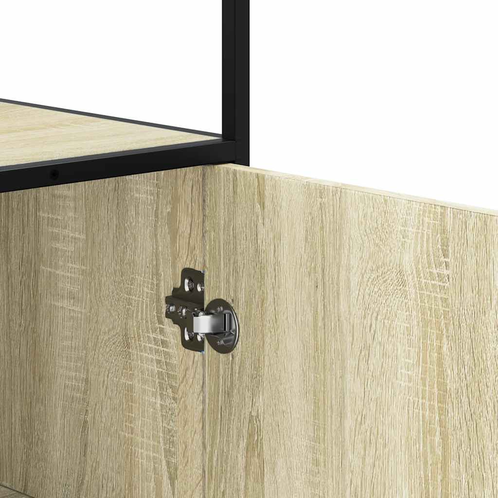 Highboard 35.5X35X139 Cm Engineered Wood And Metal