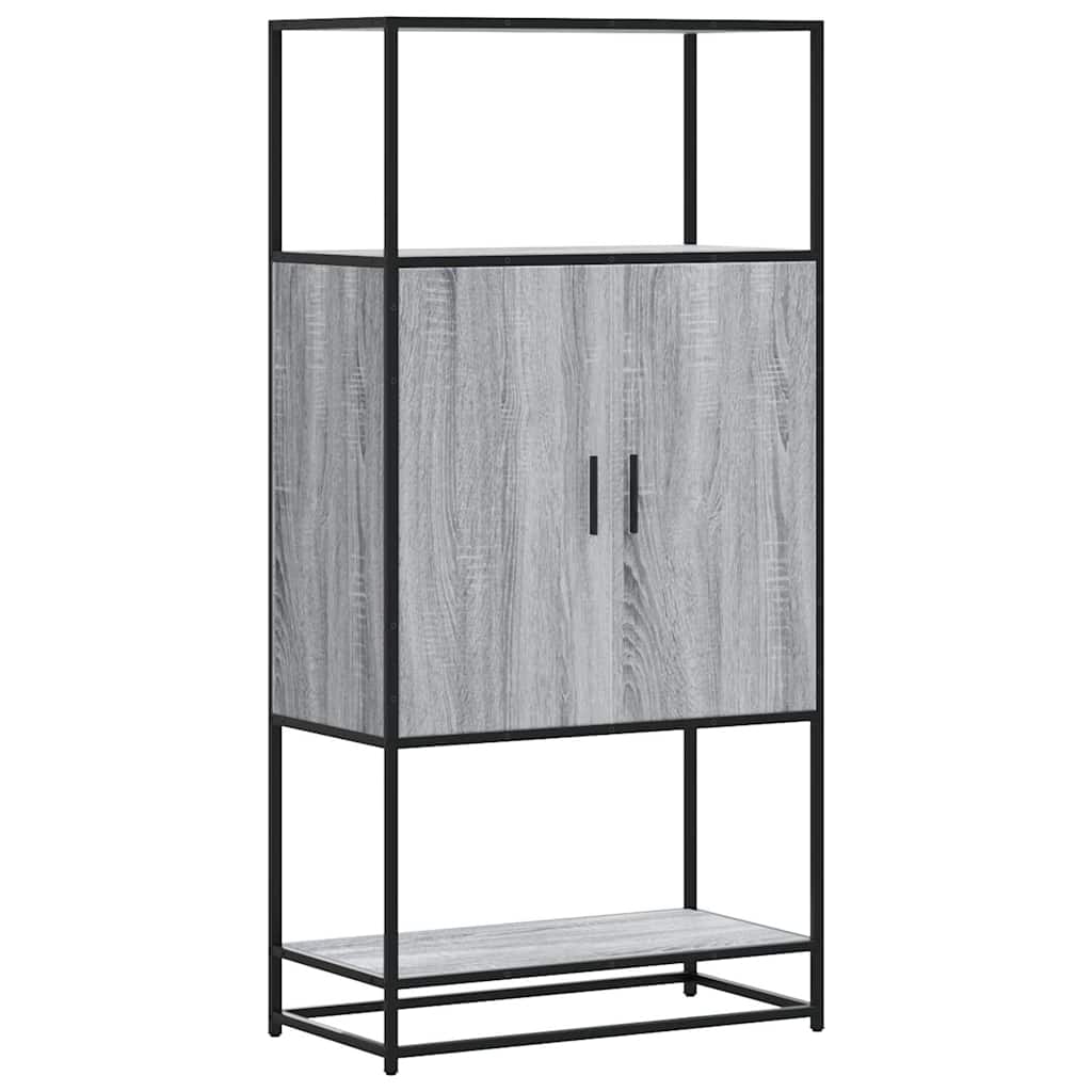 Highboard 68X35X139 Cm Engineered Wood And Metal
