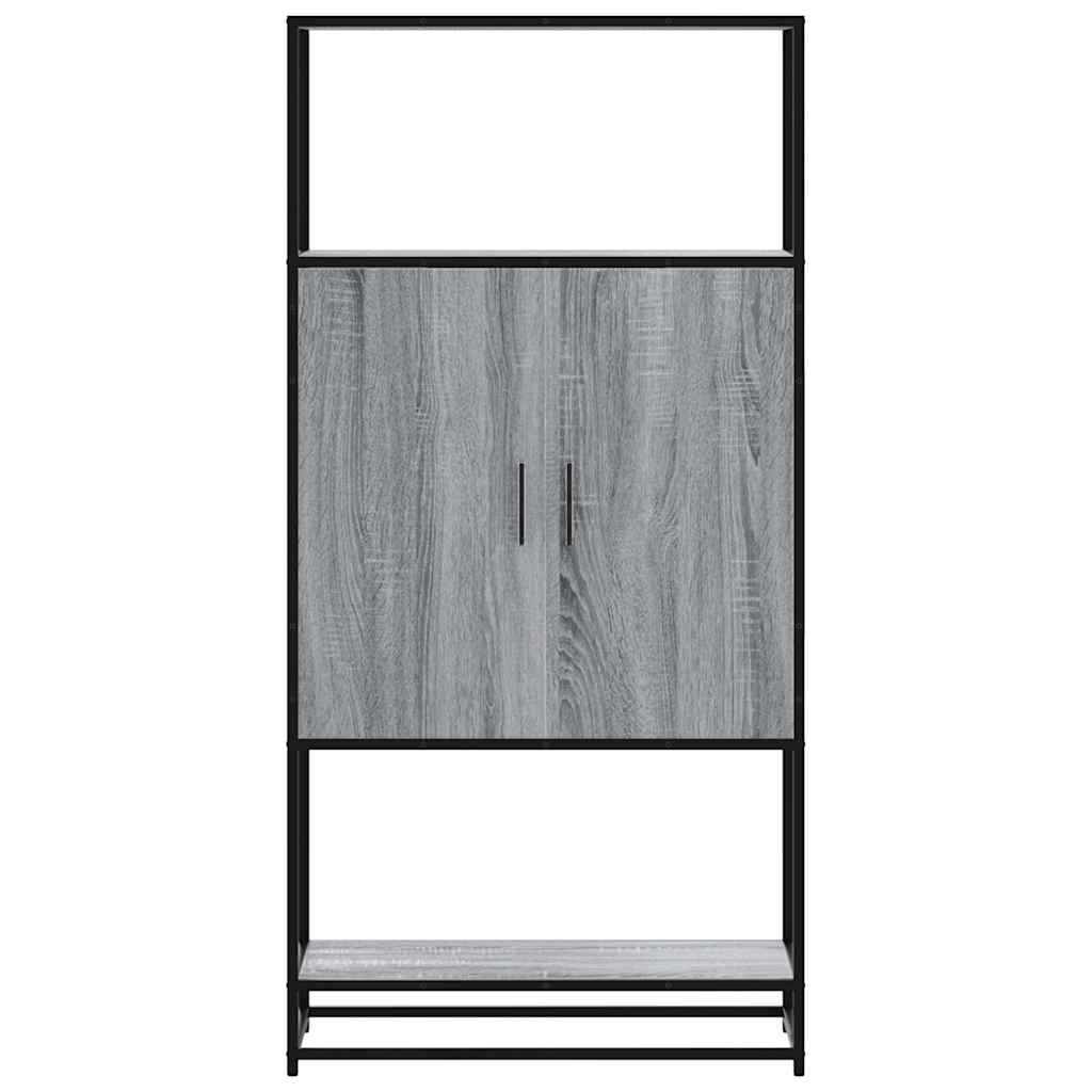 Highboard 68X35X139 Cm Engineered Wood And Metal