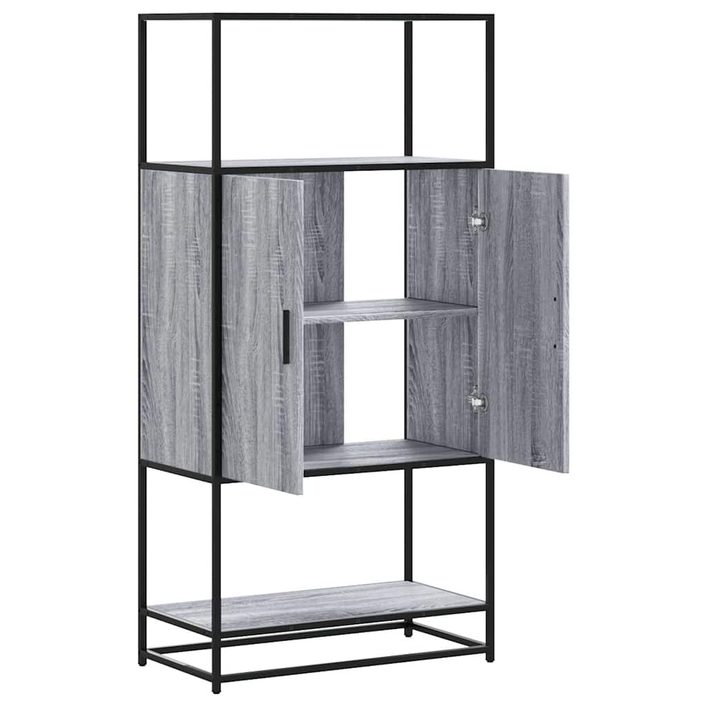 Highboard 68X35X139 Cm Engineered Wood And Metal