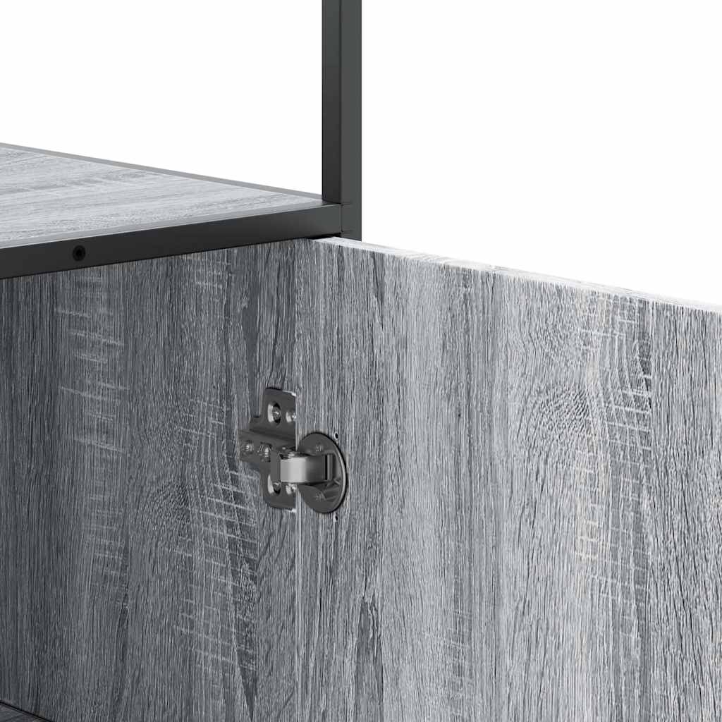Highboard 68X35X139 Cm Engineered Wood And Metal